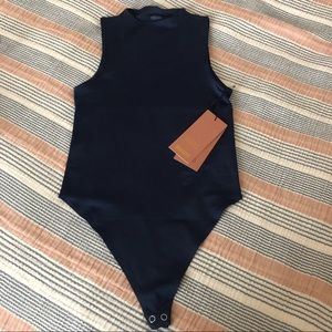 NWT Girlfriend Collective Navy Bodysuit (M)